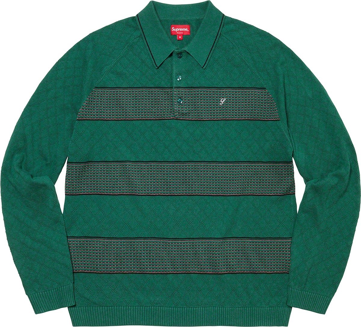Knit Stripe L/S Polo view 2
